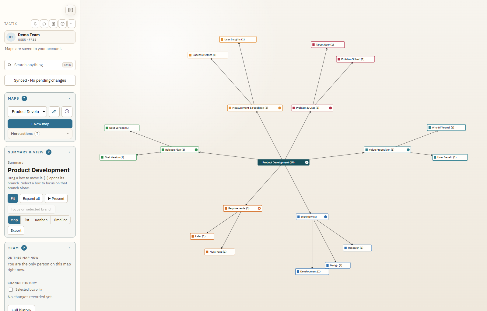 TACTIX connected map view